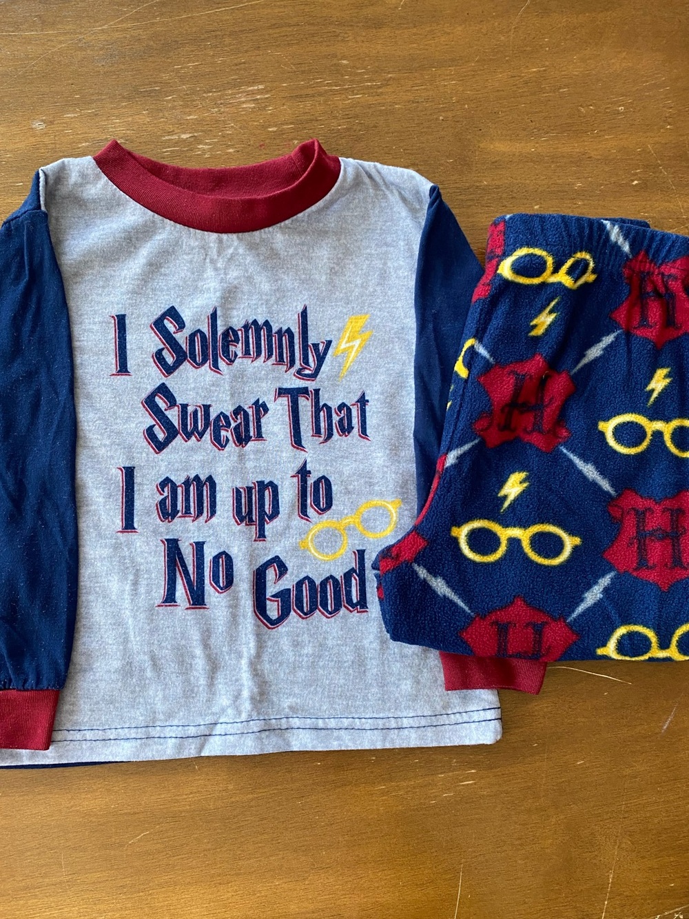 'I Solemnly Swear' Harry Potter Toddler 3T Pajama Set